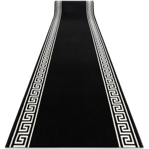 MORAD Grek Runner Rug - Short Pile, Black, 100x650 cm - Runner Rug MORAD Grek Runner Rug - Short Pile, Black, 100x650 cm - Runner Rug