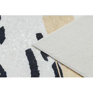 Tapis lavable ANDRE 1097 - abstraction antidérapante blanc/jaune 80x150cm Tapis lavable ANDRE 1097 - abstraction antidérapante blanc/jaune 80x150cm