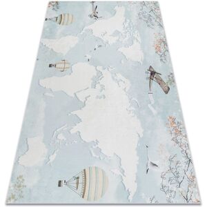 BAMBINO 1163 blue washable children’s world map anti-slip rug BAMBINO 1163 blue washable children’s world map anti-slip rug