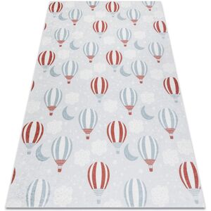 BAMBINO Grey 140x190cm Washable Rug - Clouds & Balloons - Non-slip BAMBINO Grey 140x190cm Washable Rug - Clouds & Balloons - Non-slip