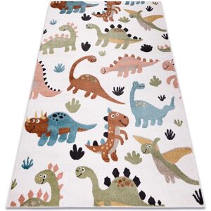 RugsX - Fun Dino Childrens Carpet Cream 160x220cm - Carpet RugsX - Fun Dino Childrens Carpet Cream 160x220cm - Carpet