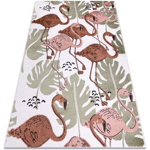 RugsX - Fun Flami Childrens Carpet - Cream Flamingos 120x170cm RugsX - Fun Flami Childrens Carpet - Cream Flamingos 120x170cm