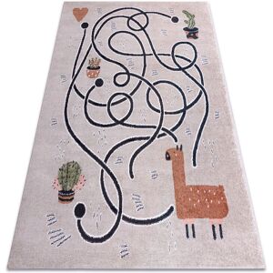 RugsX - Fun Game Kid's Carpet - Beige, 140x190cm - Safe Play Area RugsX - Fun Game Kid's Carpet - Beige, 140x190cm - Safe Play Area