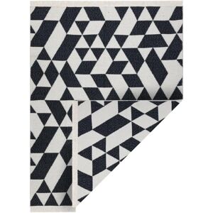Łuszczów Carpet TWIN 22992 geometric cotton double-sided eco fringes - black / cream - Carpet Łuszczów Carpet TWIN 22992 geometric cotton double-sided eco fringes - black / cream - Carpet