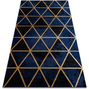 EMERALD Carpet - Stylish Triangle Navy/Gold - 1020 Glamour Style EMERALD Carpet - Stylish Triangle Navy/Gold - 1020 Glamour Style