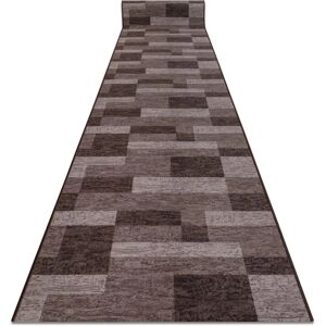 RugsX ICONA Brown Runner - Anti-slip, for underfloor heating, 80x330 cm RugsX ICONA Brown Runner - Anti-slip, for underfloor heating, 80x330 cm