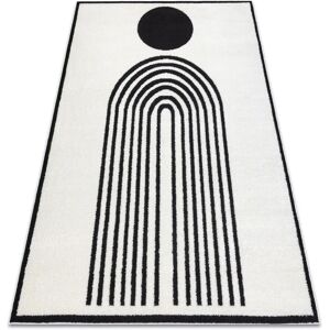 RugsX 8597 Cream Black Geometric Carpet - Carpet RugsX 8597 Cream Black Geometric Carpet - Carpet