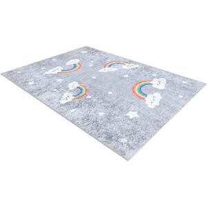 RugsX Junior Regenbogen Wolken rutschfest 80x150cm - Teppich RugsX Junior Regenbogen Wolken rutschfest 80x150cm - Teppich
