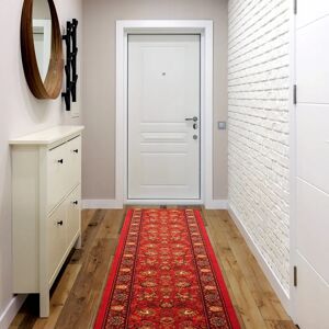 RugsX Traditional Red Runner Rug - Anti-slip, Custom Size RugsX Traditional Red Runner Rug - Anti-slip, Custom Size