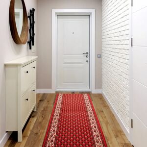 RugsX Inko Runner Anti-slip Red 100x260cm - Runner Rug RugsX Inko Runner Anti-slip Red 100x260cm - Runner Rug