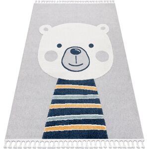 RUGSX Gray/White Yoyo Rug - Kids Friendly, Textured, Soft - 160x220cm RUGSX Gray/White Yoyo Rug - Kids Friendly, Textured, Soft - 160x220cm