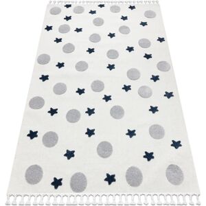 Rugsx - Tapis Yoyo GD75 Blanc / Gris - Étoiles Cercles Sensoriel - 120x170cm Rugsx - Tapis Yoyo GD75 Blanc / Gris - Étoiles Cercles Sensoriel - 120x170cm
