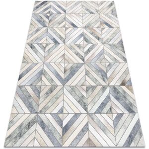 RugsX Beige Grey Patchwork Cowhide Carpet - 120x170 cm - Carpet RugsX Beige Grey Patchwork Cowhide Carpet - 120x170 cm - Carpet