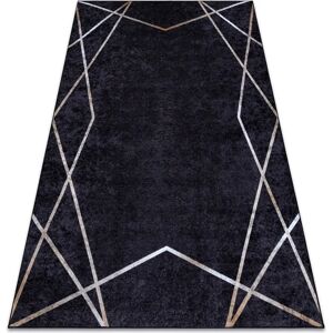 RugsX MIRO 51233.811 washable geometric anti-slip rug - black 200x290 cm RugsX MIRO 51233.811 washable geometric anti-slip rug - black 200x290 cm