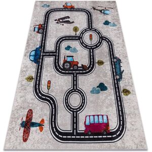Tapis junior RugsX Beige / Noir - 200x290 cm - Publicité Tapis junior RugsX Beige / Noir - 200x290 cm - Publicité