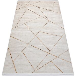 RugsX Duke Cream/Gold Modern Carpet - Geometric, Soft, 200x290cm RugsX Duke Cream/Gold Modern Carpet - Geometric, Soft, 200x290cm