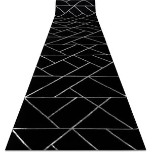 RugsX Emerald Runner - Glamour, Geometric Black/Silver - 70x340cm RugsX Emerald Runner - Glamour, Geometric Black/Silver - 70x340cm