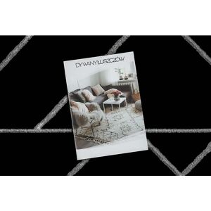 RugsX Emerald Runner 7543 Glamour Geometric Black Silver - Runner Rug RugsX Emerald Runner 7543 Glamour Geometric Black Silver - Runner Rug