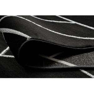 RugsX Emerald Runner 7543 Glamour, Geometric Black / Silver - Runner Rug RugsX Emerald Runner 7543 Glamour, Geometric Black / Silver - Runner Rug