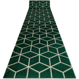 RugsX Emerald Runner 1014 Glamour - Cube Pattern Runner 80x440 cm RugsX Emerald Runner 1014 Glamour - Cube Pattern Runner 80x440 cm