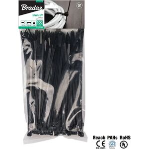 Bradas TS1148400B Kabelbinder - Schwarz - 100 Stück Bradas TS1148400B Kabelbinder - Schwarz - 100 Stück