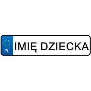 Autocollant de plaque d'immatriculation Lean Cars - Nom de l'enfant - Publicité Autocollant de plaque d'immatriculation Lean Cars - Nom de l'enfant - Publicité