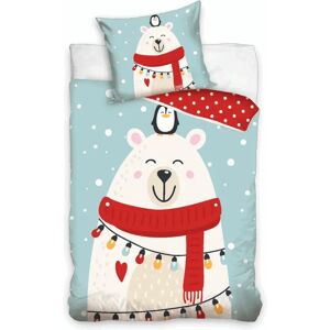 Sweet Home - Ijsbeer met sjaal - Blauw - Duvethoes Sweet Home - Ijsbeer met sjaal - Blauw - Duvethoes
