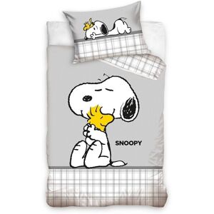 Snoopy Groene Katoenen Kinderdekbedovertrek - Dekbedovertrek Snoopy Groene Katoenen Kinderdekbedovertrek - Dekbedovertrek