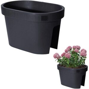 B2X Railing Flower Pot - Recycled Material Black B2X Railing Flower Pot - Recycled Material Black