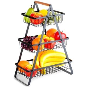B2X Trójpoziomowa kosz na owoce i warzywa w stylu loft B2X Trójpoziomowa kosz na owoce i warzywa w stylu loft