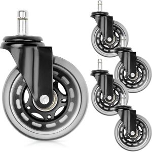 Roues de chaise de bureau IKEA - Caoutchouc, 7,5cm, 10mm, 5 pcs. Publicité Roues de chaise de bureau IKEA - Caoutchouc, 7,5cm, 10mm, 5 pcs. Publicité