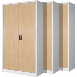 Armoire métallique Jan 900x1850x400 - Blanc / Chêne Sonoma - Bureau - Publicité Armoire métallique Jan 900x1850x400 - Blanc / Chêne Sonoma - Bureau - Publicité