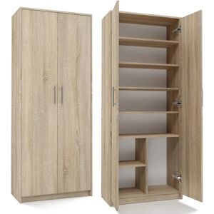 Topeshop Oliv 2D Sonoma Bibliothèque de Bureau - Rangement - Publicité Topeshop Oliv 2D Sonoma Bibliothèque de Bureau - Rangement - Publicité
