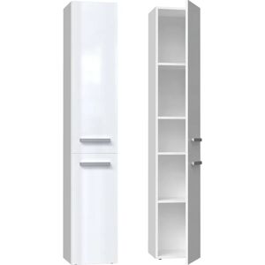 Topeshop NEL II Armoire de Salle de Bain Blanche Brillante - Rangement de Salle de Bain - Publicité Topeshop NEL II Armoire de Salle de Bain Blanche Brillante - Rangement de Salle de Bain - Publicité