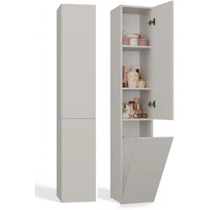 TOPESHOP YANA - Colonne de rangement de salle de bain avec panier à linge - 31x30x174 cm - Publicité TOPESHOP YANA - Colonne de rangement de salle de bain avec panier à linge - 31x30x174 cm - Publicité