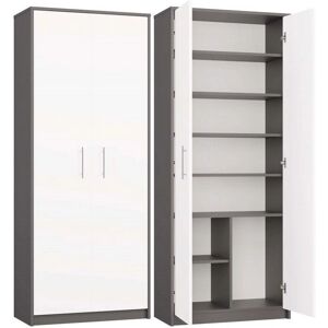 PARLA - Moderní skříň 6 polic - 180x74x35 cm - Úložný nábytek - Kancelářská skříň PARLA - Moderní skříň 6 polic - 180x74x35 cm - Úložný nábytek - Kancelářská skříň
