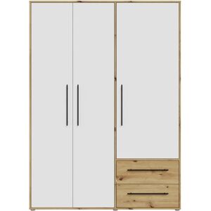 FORTE Mokkaris Kleiderschrank - Artisan Eiche/Weiss, 3 Türen FORTE Mokkaris Kleiderschrank - Artisan Eiche/Weiss, 3 Türen