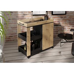 Forte Homebar Modernes Bar-Schrank - FSC Holz, Umkehrbare Türen Forte Homebar Modernes Bar-Schrank - FSC Holz, Umkehrbare Türen