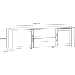 Furniture To Go Bohol TV Unit - Riviera Oak/White - TV Unit Furniture To Go Bohol TV Unit - Riviera Oak/White - TV Unit