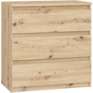 AUCUNE Chelsea Commode - 3 Tiroirs - Décor Chêne AUCUNE Chelsea Commode - 3 Tiroirs - Décor Chêne
