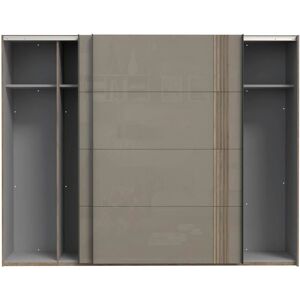 Forte tolóajtós szekrény - Eiche Antik/Beige Glanz - 220cm Szélesség Forte tolóajtós szekrény - Eiche Antik/Beige Glanz - 220cm Szélesség