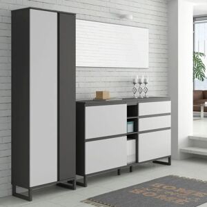 Forte gardrób tükör - 150x60cm, fényes, szürke Forte gardrób tükör - 150x60cm, fényes, szürke