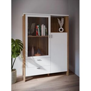 Forte Saitama Highboard - Modern, Langlebig, 2 Schubladen, 4 Fächer Forte Saitama Highboard - Modern, Langlebig, 2 Schubladen, 4 Fächer