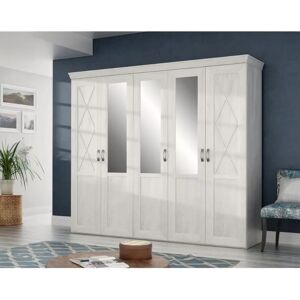 Forte Kashmir Kleiderschrank - Landhausstil, 255x221x63cm Forte Kashmir Kleiderschrank - Landhausstil, 255x221x63cm