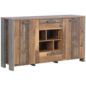 Forte Clif Sideboard - Vintage Alt Holz/Beton - 156x86 cm Forte Clif Sideboard - Vintage Alt Holz/Beton - 156x86 cm