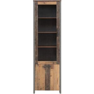 Vitrína Forte Clif Vintage - 62x204,7x41,6cm, Vintage Dřevo Vitrína Forte Clif Vintage - 62x204,7x41,6cm, Vintage Dřevo