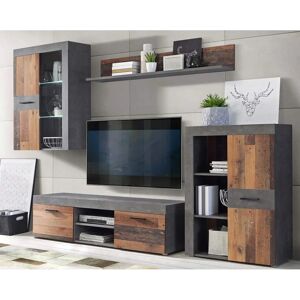 Forte Vintage Dunkelgrau Wohnwand - Living Room Wall Unit Forte Vintage Dunkelgrau Wohnwand - Living Room Wall Unit