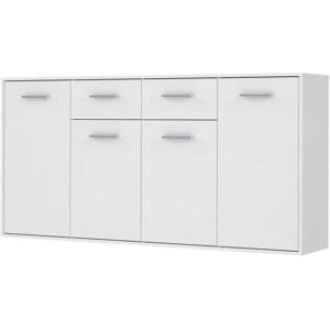 AUCUNE Buffet Blanc avec 4 Portes & 2 Tiroirs - 162cm - Publicité AUCUNE Buffet Blanc avec 4 Portes & 2 Tiroirs - 162cm - Publicité