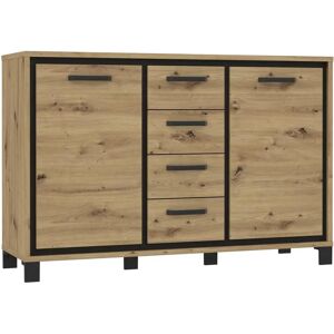 Forte Trondheim Schwarz Eiche Sideboard - Sideboard Forte Trondheim Schwarz Eiche Sideboard - Sideboard