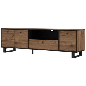 Forte Modernes Schwarz/Eiche Sideboard - Sideboard Forte Modernes Schwarz/Eiche Sideboard - Sideboard
